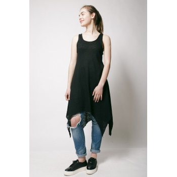 Чорна сукня із льону з...