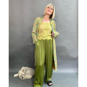 Брюки атласные