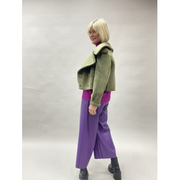 Жакет, велюровий оливковий