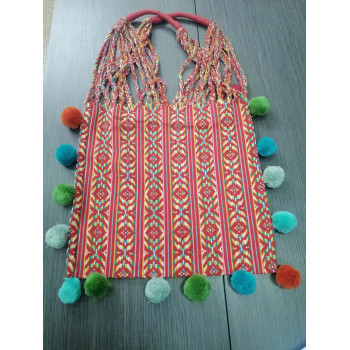 Сумка літня, малинова з...