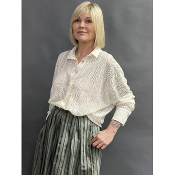 Блуза з бавовняного гіпюру