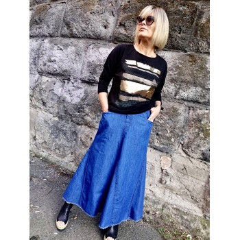 Джинсова спідниця трапеція