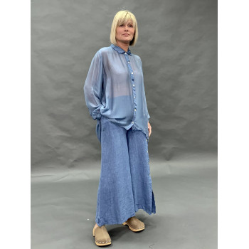 Брюки палаццо з гудзиками