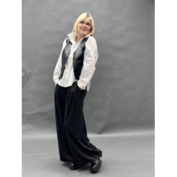 Жилет з еко шкіри, чорний