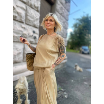 Блуза, бежева, Єдиний розмір