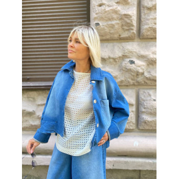 Жакет, синій, Єдиний розмір