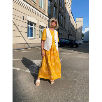 Сукня, у горох жовта,...